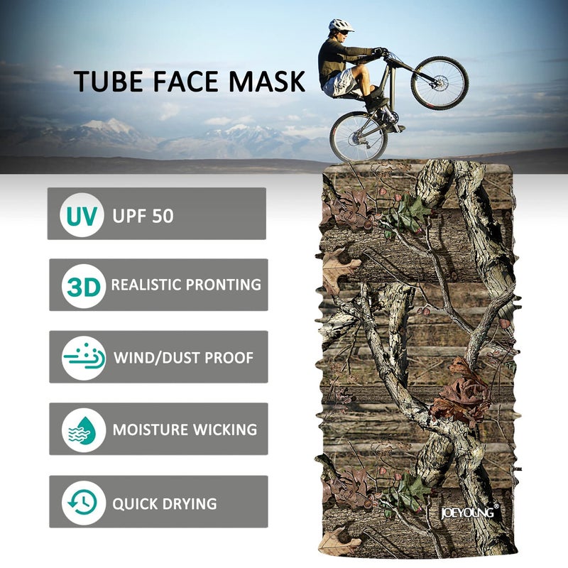 JOEYOUNG Skull Face Mask UV Sun Dust Neck Gaiter Bandana Headwear Motorcycle - Image 2